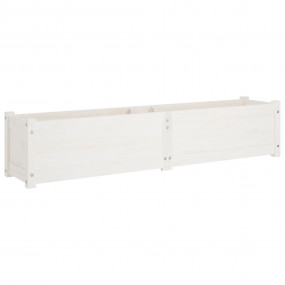 Raised Bed 2 Pack White Solid Pine Wood