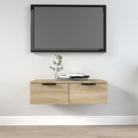 Wall Cabinet Sonoma Oak Engineered Wood 26.8x11.8x7.9 i...