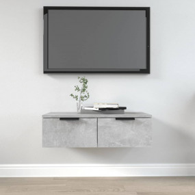 Wall Cabinet Concrete grey Engineered wood 26.8 x 11.8 ...