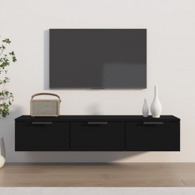 Wall Cabinet Black Engineered wood Medium Wall Cabinet