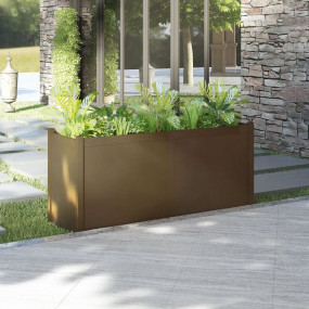 Garden Planter Honey brown Solid pinewood 59.1 x 19.7 x...