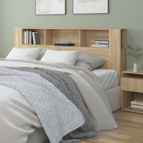 Headboard Cabinet Sonoma Oak Engineered Wood Standard