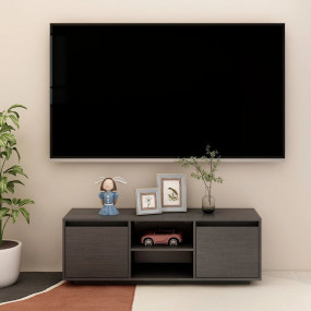 TV Cabinet Grey Solid pine wood Best for medium-sized T...