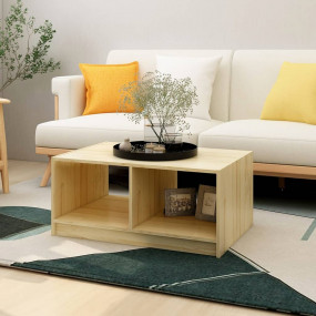 Coffee Table Pine Solid Pinewood Medium Durable Coffee ...