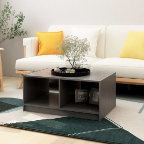 Coffee Table Grey Solid Pinewood Medium Coffee Table