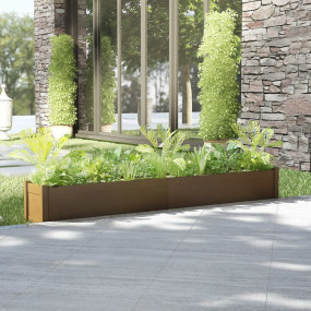 Planter Honey brown Solid pine wood Large Stackable Pla...