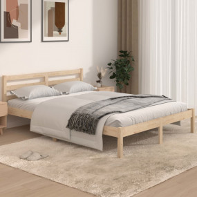 Day Bed Natural Pine Solid pine wood 55.1x74.8 in