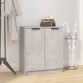 Shoe Cabinet Concrete Gray Engineered Wood Medium Cabin...