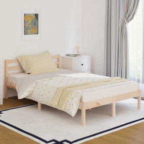 Day Bed Pine Solid Pine Wood Small Double 47.2 x 78.7 i...