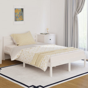 Day Bed White Solid pinewood 47.2x78.7 in