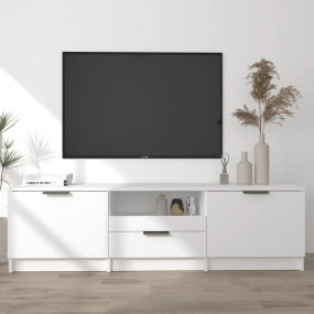 TV Cabinet White Engineered wood Standard TV Cabinet