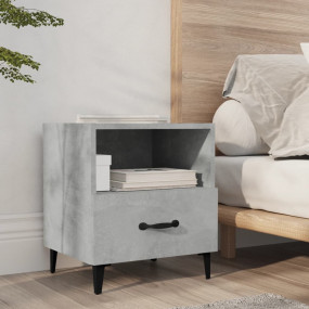 Bedside Cabinet Concrete Grey Engineered wood, Metal St...