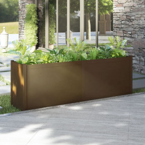 Garden Planter Honey brown Solid pinewood