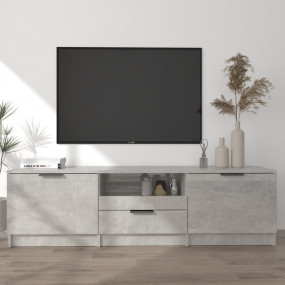 TV Cabinet Concrete grey Engineered wood Medium TV Cabi...