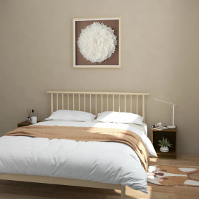 Bedside Cabinet Set of 2 Honey Brown Solid Pinewood Sta...