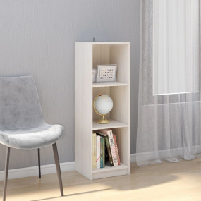 Book Cabinet White Solid Pinewood Medium Book Cabinet