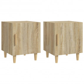 Bedside Cabinet Set of 2 Sonoma oak Engineered wood Sta...