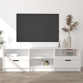TV Cabinet High gloss white Engineered wood Medium TV C...