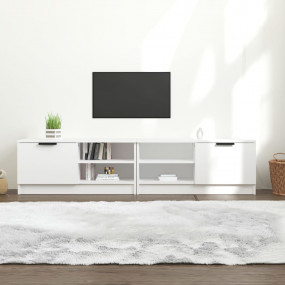 TV Cabinet Set of 2 White Engineered wood Standard TV C...