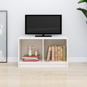 TV Stand White Solid pinewood 27.6in x 13.0in x 16.5in ...