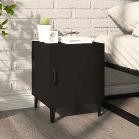 Bedside Cabinet Black Engineered wood, Metal Small