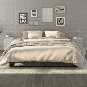 Bedside Cabinet Set of 2 Concrete grey Engineered wood