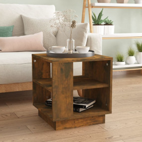 Coffee Table Smoked Oak Engineered Wood Compact Coffee ...