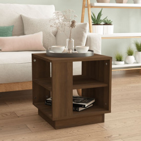 Coffee Table Brown Oak Engineered Wood Small Coffee Tab...