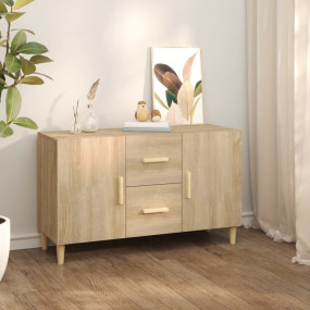 Sideboard Sonoma oak Engineered wood 39.4x14.2x23.6 in ...