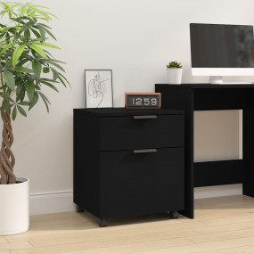 File Cabinet Black Engineered wood 17.7x15.0x21.3 in Fi...