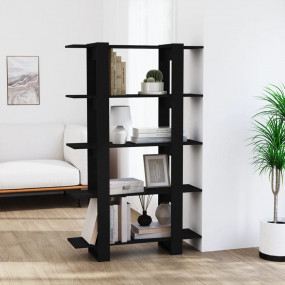 Book Cabinet Black Engineered wood 39.4x11.8x63.0 in Bo...