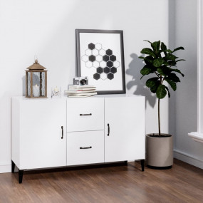 Sideboard High gloss white Engineered wood 39.4x14.2x23...