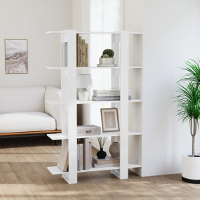Book Cabinet High gloss white Engineered wood 39.4 x 11...