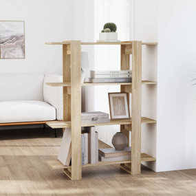 Book Cabinet Sonoma Oak Engineered Wood Medium Bookshel...