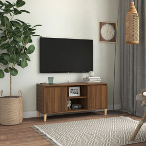 TV Cabinet Brown oak Engineered wood Medium TV Cabinet