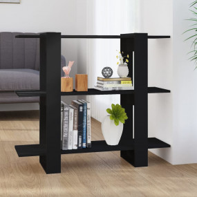 Book Cabinet Black Engineered Wood Medium Book Cabinet
