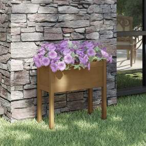 Garden Planter Honey brown Solid pinewood Medium Durabl...