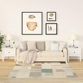 Side Table Set of 2 White Solid pine wood Small Minimal...
