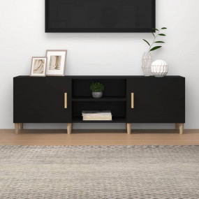 TV Cabinet Black Engineered wood TV Cabinet Rectangular