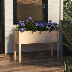 Planter Natural Wood Solid pinewood Large Durable Plant...