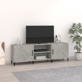 TV Cabinet Concrete Grey Engineered Wood Large