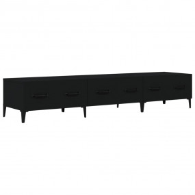 Tv Cabinet Black Engineered wood Medium TV Cabinet Rect...