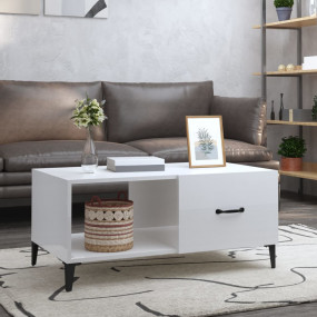 Coffee Table High gloss white Engineered wood Medium Co...
