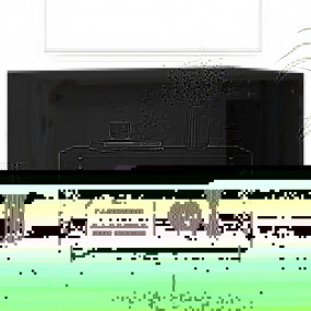 TV Stand Black Solid pine wood Medium TV Stand Rectangu...