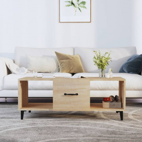 Coffee Table Sonoma Oak Engineered Wood 40.2 x 19.7 x 1...