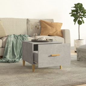 Coffee Table Concrete Grey Engineered Wood Medium Coffe...