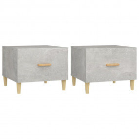 Coffee Table Set of 2 Concrete Grey
