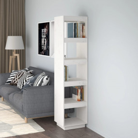 Book Cabinet White Solid pinewood Medium Book Cabinet