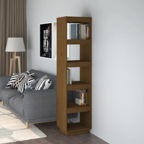 Book Cabinet Honey brown Solid pinewood Medium Book Cab...