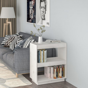 Book Cabinet White Solid pinewood Medium Book Cabinet